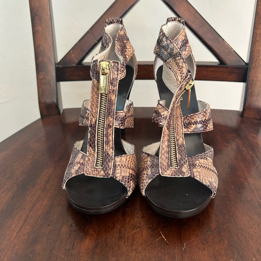 Michael Kors Brown Snakeskin Heels
